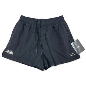 Civil Regime X No Tomorrow Mens Small Running Shorts Cotton Black Skull NWT